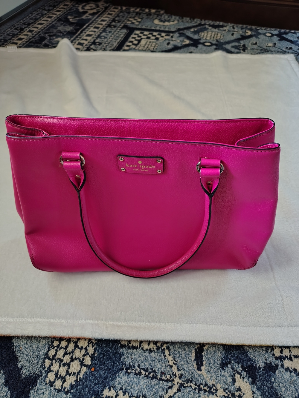 kate spade New York Hot Pink Leather Tote